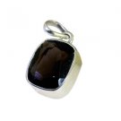 Riyo Smoky Quartz Rustic Silver Jewelry Id Pendant L 1in Spsqu-76006