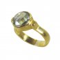 Riyo Green Gold Plated Green Amethyst Ring well-favored handmade jewelry india G