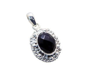 Riyo Black Onyx Silver Name Jewelry Sun And Moon Pendants L 1.5in Spbon-6007