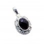 Riyo Black Onyx Silver Name Jewelry Sun And Moon Pendants L 1.5in Spbon-6007