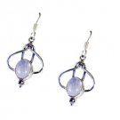 Riyo Rainbow  Handmade Jewelry Silver Spring Hoop Earrings L 1.5in Sermo-64055