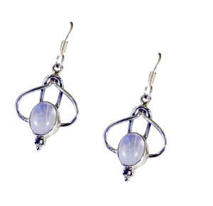 Riyo Rainbow  Handmade Jewelry Silver Spring Hoop Earrings L 1.5in Sermo-64055