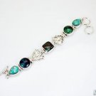 Riyo Turquoise Funky Jewellery Solid Silver Bracelet L 7.5in Sbratur-82003