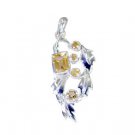 Riyo Citrine Artisan Silver Jewelry Huggie Pendants L 1.7in Spcit-14029