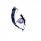 Riyo Amethyst Silver Jewelry Home Parties Love Pendants L 1.2in Spame-2098
