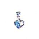 Riyo Blue Topaz Unique Handmade Handmade Silver Pendant L 0.7in Spbto-10040