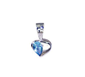 Riyo Blue Topaz Unique Handmade Handmade Silver Pendant L 0.7in Spbto-10040