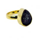 Riyo Mystic Quartz 18 C Gold Plated Signet Ring Jewelry Sz 8 Gprmqu8-54004