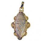 Riyogems Picture Jasper 18-Kt Y Gold Fashion Taxco Pendants L 1.7in Gppjas-40037
