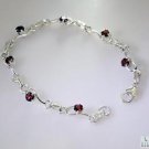 Riyo Garnet Childrens Jewellery Silver Jewelry Bracelet L 7.5in Sbragar-26036