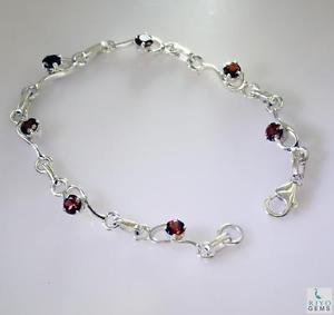 Riyo Garnet Childrens Jewellery Silver Jewelry Bracelet L 7.5in Sbragar-26036