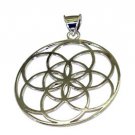 Riyo Plain Artisan Silver Jewelry Intricate Pendant L 2.5in Sppla-120046