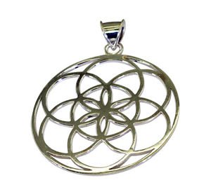 Riyo Plain Artisan Silver Jewelry Intricate Pendant L 2.5in Sppla-120046