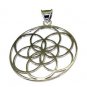 Riyo Plain Artisan Silver Jewelry Intricate Pendant L 2.5in Sppla-120046