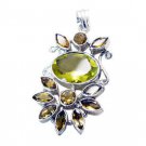 Riyo  Gemstone Silver Jewelry Indian Intricate Pendant L 2.5in Spmul-52061