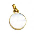 Riyogems Shell Pearl 18k Y Gold Plate Cross Pendants L 1in Gppshe-72005