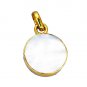 Riyogems Shell Pearl 18k Y Gold Plate Cross Pendants L 1in Gppshe-72005
