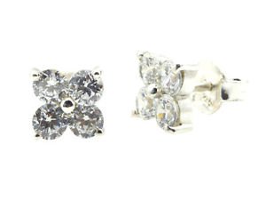 Riyo CZ925 Solid Sterling Silver High Class Earring L 0.4in Sewhcz-110007