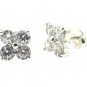 Riyo CZ925 Solid Sterling Silver High Class Earring L 0.4in Sewhcz-110007