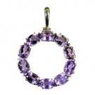 Riyo Purple Amethyst 925 Solid Sterling Silver Masculine Pendant L 2in Spame-212