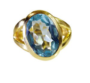 Riyo Blue Topaz Cz Gold Plated Set  Ring Sz 6 Gprbtcz6-92054
