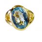 Riyo Blue Topaz Cz Gold Plated Set Ring Sz 6 Gprbtcz6-92054