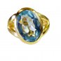 Riyo Blue Topaz Cz Gold Plated Set Ring Sz 6 Gprbtcz6-92054