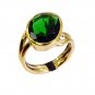 Riyo Emerald Cz 18-Kt Y Gold Plated Thumb Ring Sz 7 Gpremcz7-96017