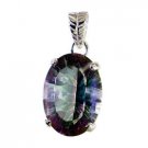 Riyo Mystic Quartz Silver Jewelry Settings Antique Silver Pendant L 1.2in Spmqu-