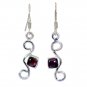 Riyo Garnet Silver Jewelry Engraving Indian L 1.5in Segar-26011