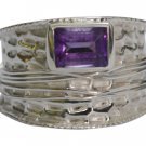 Riyo Purple 925 sterling silver Amethyst Ring toothsome  gemstone jewellery SRAM