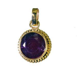 Riyogems Indi Ruby Gold Plated Designs Casual Pendants L 1.5in Gppiru-34051