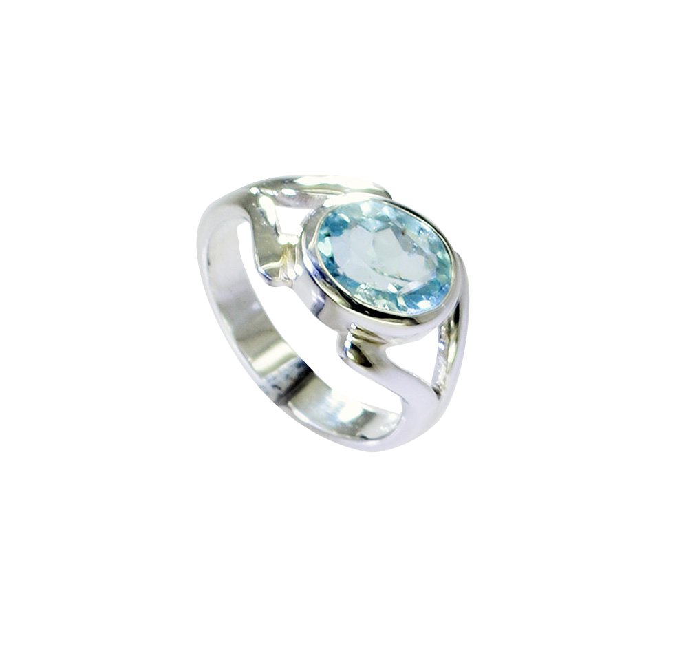 Riyo Blue Topaz Silver Artisan Jewelry  Mori Ring Sz 6 Srbto6-10094