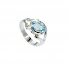 Riyo Blue Topaz Silver Artisan Jewelry  Mori Ring Sz 6 Srbto6-10094