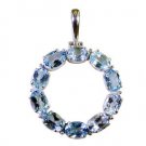 Riyo A Blue Topaz 925 Solid Sterling Silver Pre Formed Pendant L 2in Spbto-10073