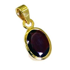 Riyogems Ruby Cz Gold Plate Manufacturer Aurora Pendant L 1in Gpprucz-104010