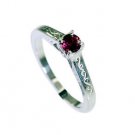 Riyo Red Garnet 925 Solid Sterling Silver Slip On Ring Srgar70-26268