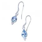 Riyo A Blue Topaz 925 Solid Sterling Silver Lovely Earring L 1in Sebto-10054