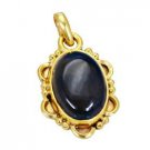 Riyogems Smoky Quartz 18c Gold Plated Row Pendants L 1.2in Gppsqu-76039