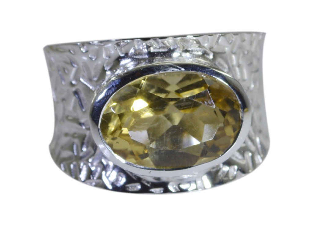 Riyo Yellow 925 sterling silver Citrine  Ring divine colored gemstone jewelry SR