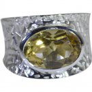 Riyo Yellow 925 sterling silver Citrine  Ring divine colored gemstone jewelry SR