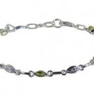 Riyo Green 925 sterling silver Peridot Bracelet tantalizing handmade unique jewe