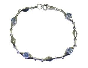 Riyo Blue 925 sterling silver Blue Topaz Bracelet adorable handmade jewellery wh