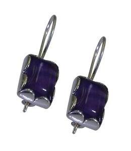 Riyo Purple 925 sterling silver Amethyst Earring bonny high end handmade jewelry