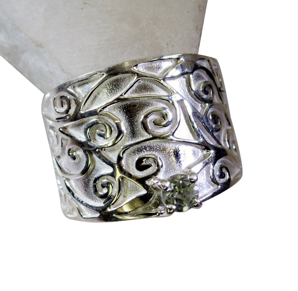 Riyo Green Amethyst Silver Jewelry Settings Regards Ring Sz 8 Srgam8-28054