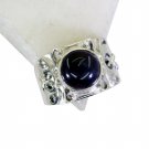 Riyo Amethyst Indian Silver Jewelry Engraving Ring Jewellery Sz 8 Srame8-2119