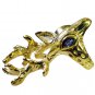Riyo   Gemstone  18kt Gold Plated Deer Ring Gprdeer50-180003