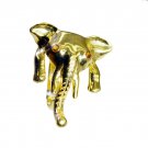 Riyo   Gemstone  18kt Gold Plated Elephant Ring Gprele80-190001
