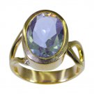 Riyo Blue  Gold Plated Alexandrite CZ Ring pulchritudinous costume jewelry store