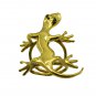 Riyo Gemstone 18kt Gold Plated Lizard Ring Gprliz75-230004